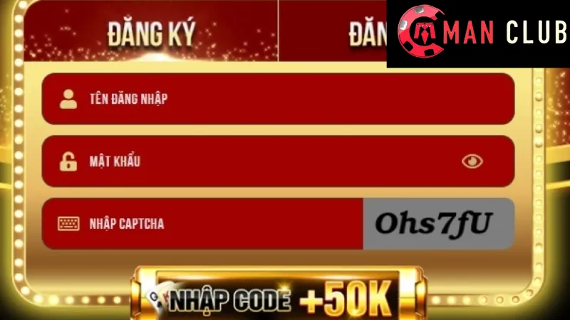 Các bước đăng nhập ManClub